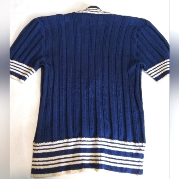 Vintage Y2K "Wayne Rogers" Silk blend v-neck ribbed sweater top medium, perfect! - Picture 7 of 7